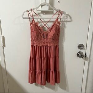 Free People Inspired Mini Lace Dress